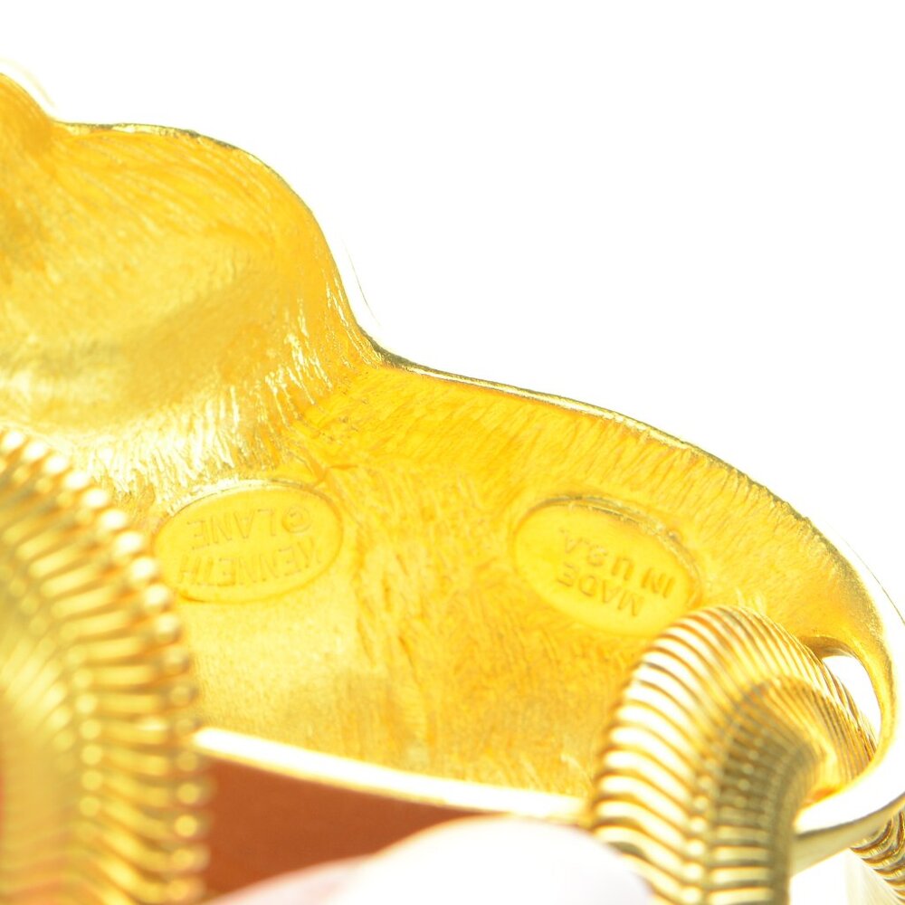 Vintage Kenneth Jay Lane Kjl Coral Cabochon Shell… - image 7